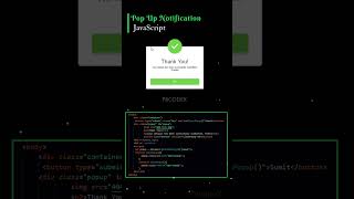 Popup Notification 🔗 coding css html javascript learning webdevelopment [upl. by Drofwarc]