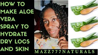 How to make Aloe Vera Spray to Hydrate dry Locs and skin [upl. by Witkin]