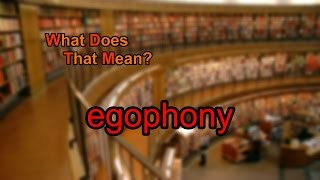 What does egophony mean [upl. by Aicssej]