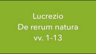 Lucrezio  De rerum natura  vv 113 [upl. by Beckerman343]