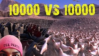 10000 Chickens VS 10000 Penguins [upl. by Ahsiena631]