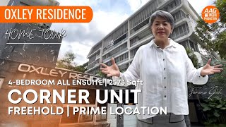 OXLEY RESIDENCE 4Bedroom Freehold 2573 sqft  Singapore Condo Property Home Tour by Serene Goh [upl. by Yruama]