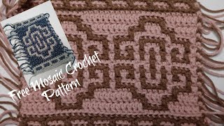 Mosaic Crochet Pattern Easy Repeat Overlay Mosaic Crochet [upl. by Saloma8]