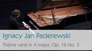 Ignacy Jan Paderewski  Thème varié Op 16 No 3  Krzysztof Książek [upl. by Louis]