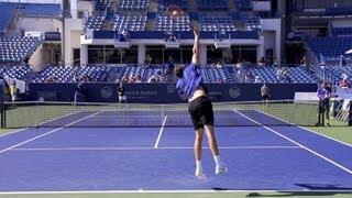 John Isner Serve In Super Slow Motion 2  2013 Cincinnati Open [upl. by Ordisi422]