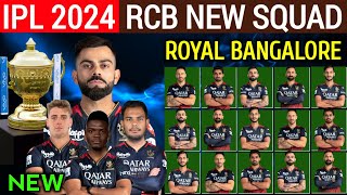 Royal Challengers Banglore IPL 2024 with Salaries  RCB Full Squad  IPL 2024 Auction [upl. by Annayrb]