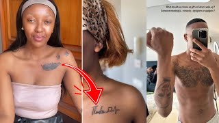 Gcinile Twala Just Erased Grootmans Name That Was Tattooed On Her Chest [upl. by Maxantia]