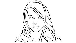 Line Portrait tutorial using Inkscape [upl. by Elamor]