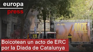 Boicotean un acto de ERC por la Diada de Catalunya [upl. by Juieta]