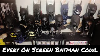 EVERY ON SCREEN BATMAN COWL  Entire Collection [upl. by Geiss]