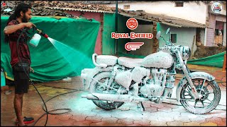 Ultimate Shine  Snow Foam Wash for Royal Enfield Classic 350  💦 [upl. by Ogdon601]