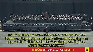 20000 orthodoxe Juden in New York protestieren gegen Zionismus amp Militarismus Israels [upl. by Amerigo]