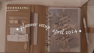 a5 planner setup April 2024 📅🖊️ [upl. by Lothaire222]