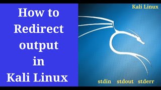 How to do inputoutput redirection in Kali Linux [upl. by Levitt609]