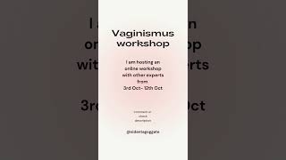 Vaginismus healing workshop vaginismus healing yoga navratri [upl. by Taddeusz]