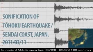 Sonification of Tohoku Earthquake  Sendai Coast Japan 20110311 [upl. by Avrit]