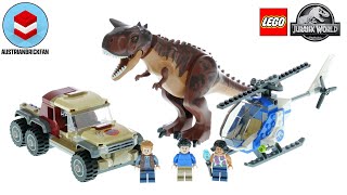 LEGO Jurassic World 76941 Carnotaurus Dinosaur Chase Speed Build [upl. by Ayle944]