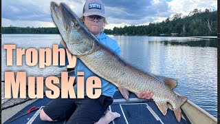 Northern Wisconsin Muskie Fishing  TROPHY FISH LANDED [upl. by Eked]