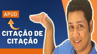 Citação Apud Como Fazer Citação de Citação [upl. by Anada644]