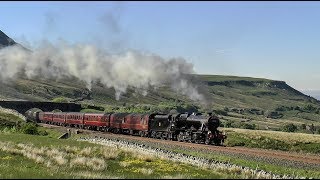 8F 48151 amp Flying Scotsman Storm Southbound Over The SampC  2018 [upl. by Yrahca]