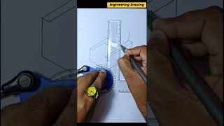 Engineering Drawing Isometric View using Drafter shorts engineeringdrawing drawing 3d [upl. by Ernesto]