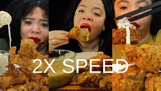 FRIED FOOD ASMR MUKBANG  eating sounds [upl. by Shirline]