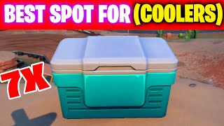 Where to Find Coolers in fortnite Chapter 3  Best Spot For Coolers locations in fortnite [upl. by Naimed]