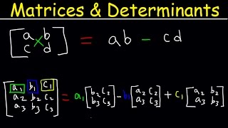 Determinant of 3x3 Matrices 2x2 Matrix Precalculus Video Tutorial [upl. by Kerekes783]