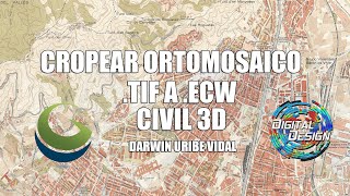 CROPEAR O RECORTAR ORTOMOSAICO EN GLOBAL MAPPER Y CARGARLA EN CIVIL3D [upl. by Aitat]