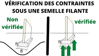 Calcul des Contraintes dune Semelle de fondation [upl. by Olifoet]