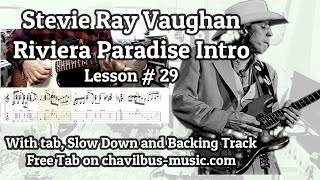 Riviera Paradise Intro lesson 29 Stevie Ray Vaughan [upl. by Reginnej]