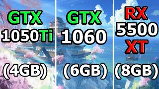 GTX 1050 Ti vs GTX 1060 vs RX 5500 XT in 1080p1440p and 2160p [upl. by Ducan]