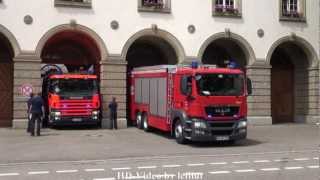 quotPKWBrand auf der Autobahnquot Wachausfahrt HLF  GWGLand BF Karlsruhe FW 1 Pressluft [upl. by Eronaele]