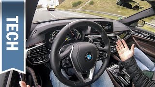 BMW Driving Assistant Plus im 5er BMW 2018 im Test Automatisches Überholen [upl. by Chevalier69]