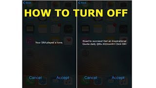 YOUR SIM PLAYED A TONE HOW TO TURN OFF2017 [upl. by Ymmor]