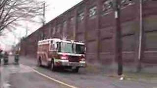 East Rutherford FD12 Rescue 4 arriving on a Working Fire [upl. by Nhojleahcim]