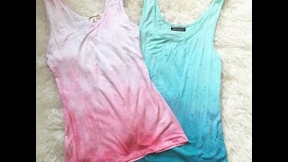 Oh So Lovely Blog  DIY Dip Dyed Tank Top [upl. by Abrams412]