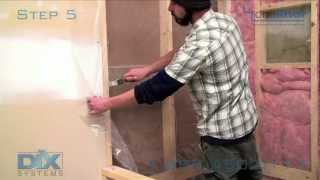 How To Install Vapor Barrier amp Backer Board Step 5 Dix Systems OneLiner [upl. by Jasik]