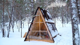 10 Days of Solitude in the Forest Wintering in a Cabin From December to March [upl. by Yearwood]