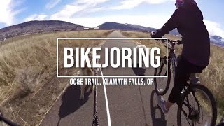 Bikejoring  OCampE TRAIL KLAMATH FALLS OR [upl. by Sholley]