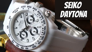 Custom Seiko Daytona MOD  Rolex Daytona Homage seikomod watchreview [upl. by Danyluk]