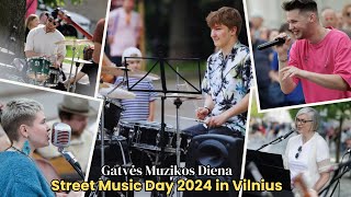 Gatvės Muzikos Diena  Street Music Day 2024 in Vilnius Lithuania Live Performances amp City Vibes [upl. by Bergstrom750]