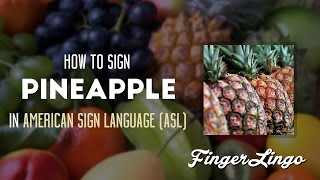 Pineapple  Sign Language ASL [upl. by Inalan]