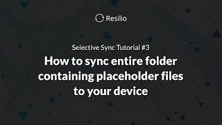 Resilio Selective Sync Tutorial 3 [upl. by Niamrahc]