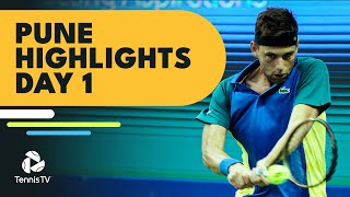 Krajinovic Takes on Nagal Djere amp Mmoh Feature  Pune 2023 Day 1 Highlights [upl. by Inness]