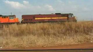 Four SpoornetSAR 344 locos near Magaliesburg [upl. by Frasquito]