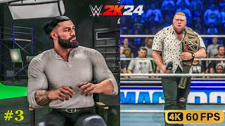 WWE 2K24 My Rise  Roman Reigns Returns To Mock Brock Lesnar3 4K60FPS [upl. by Egreog]