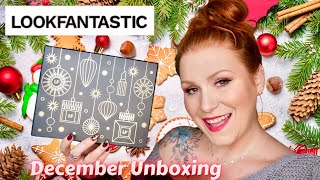 SPOILER LOOKFANTASTIC DECEMBER SUBSCRIPTION UNBOXING  WORTH OVER £100 [upl. by Assiluy]