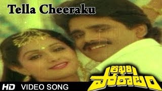 Aakhari Poratam Movie  Tella Cheeraku Video Song  Nagarjuna Sridev [upl. by Nohpets358]