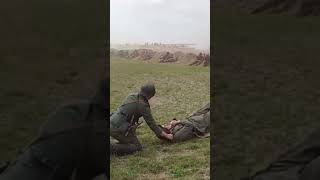 WW D Day German Soldier Wounded Draged To Safety Medical Signaled at DDay Reenactment in Conneaut [upl. by Burford]